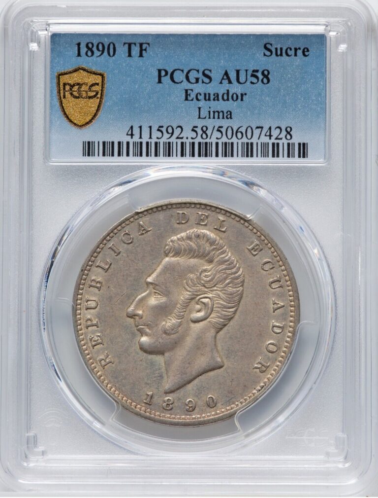 Read more about the article 1890 TF Ecuador Sucre Silver PCGS AU58 – Lima – Nice and Lustrous!