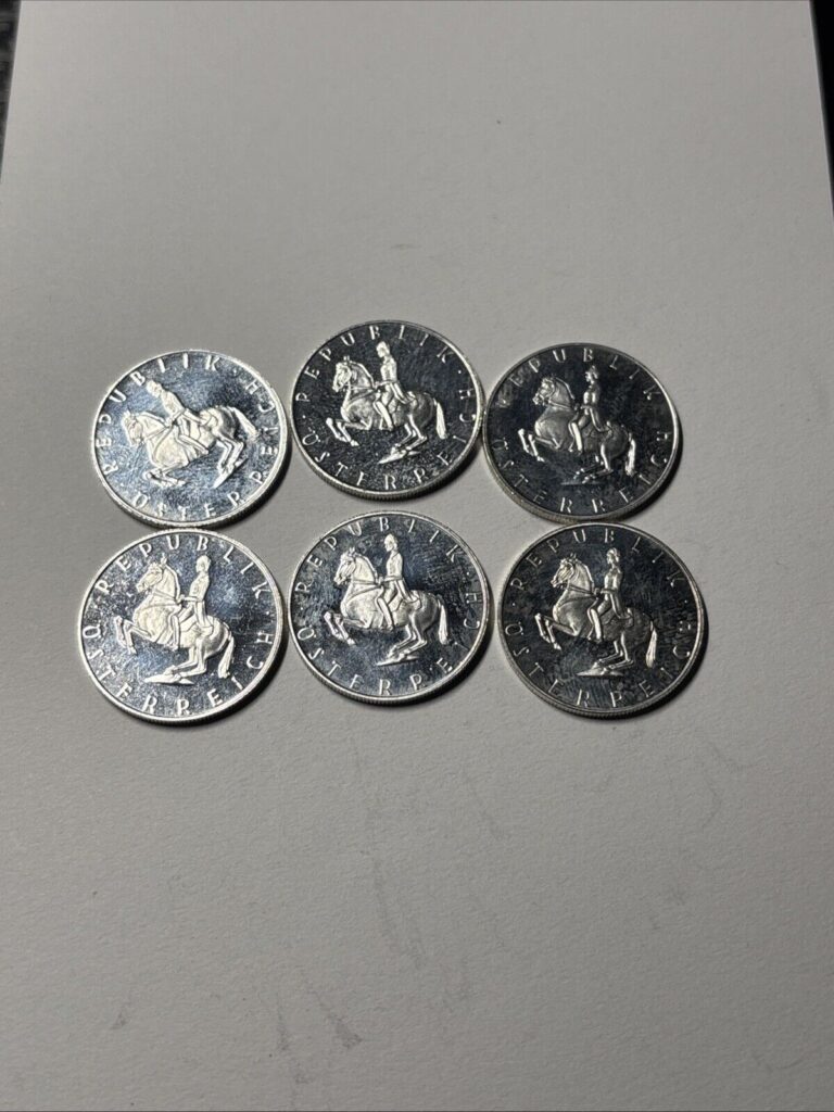 Read more about the article 1965 Austria 5 Shilling Silver BU Lot Of 6