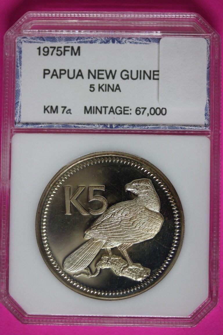 Read more about the article 1975 Papua New Guinea 5 Kina Proof .925 Fine Silver Rare Old School PCI Slab 264