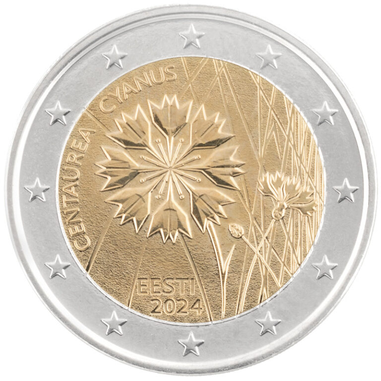 Read more about the article 2024 Estonia € 2 Euro Uncirculated UNC Coin – National Flower: Cornflower