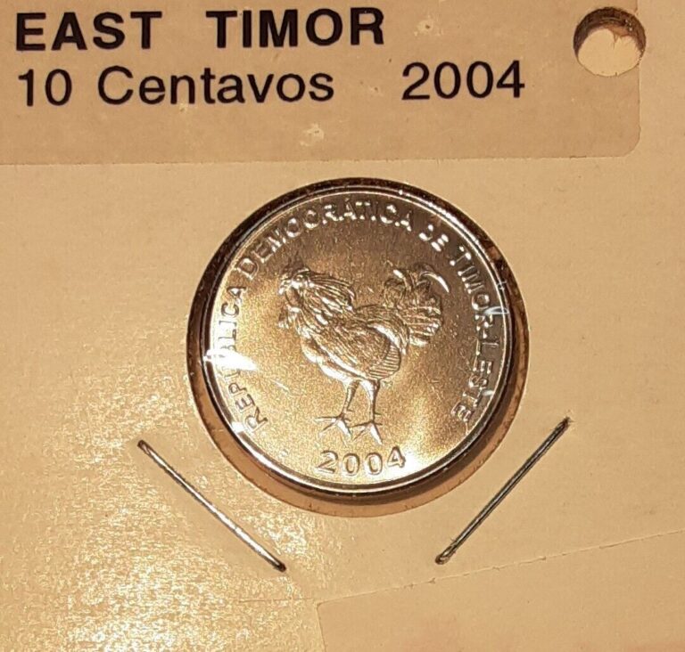 Read more about the article 2004 Timor-Leste 10 Centavos Steel Coin/Rooster Obverse  Uncirculated