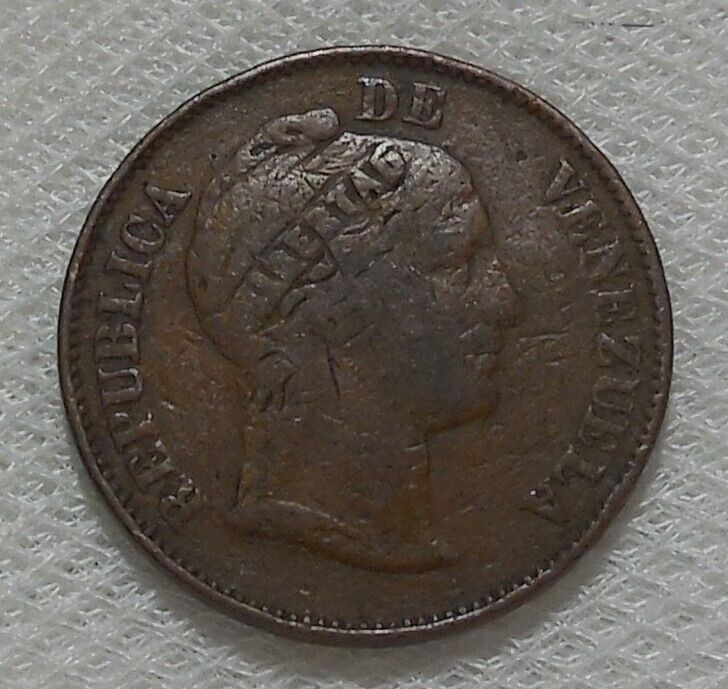 Read more about the article 1858 VENEZUELA 1 CENTAVO COPPER COIN
