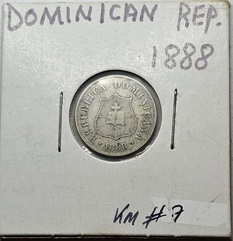 Read more about the article 1888 Dominican Republic  2-1/2 centavos mint: Paris.