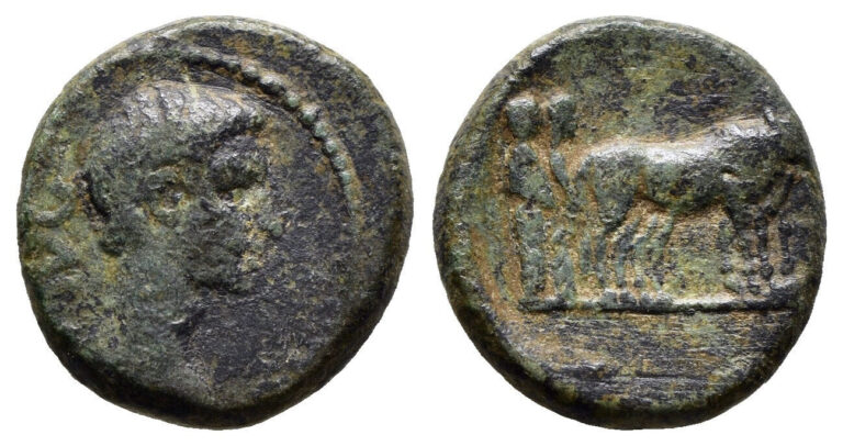 Read more about the article Roman Provincial Bronze Coin – Philippi Macedonia 27 BC – 14 AD – Augustus