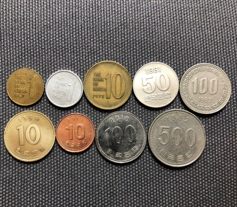 Read more about the article South Korea 🇰🇷 Lot Of 9  World Foreign Coins