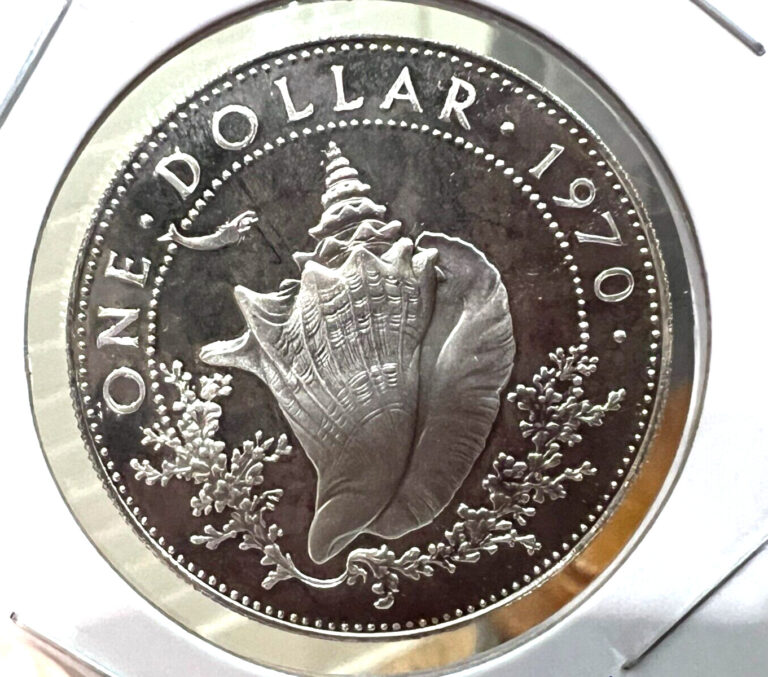 Read more about the article 1970 BAHAMAS SILVER $1 QUEEN CONCH PROOF BRILLIANT UNCIRCULATED