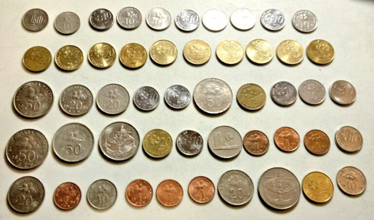 Read more about the article Malaysia  Coin Lot – ( 50 Coins ) – Nice Assortment -See photos –  (Lot#1140)