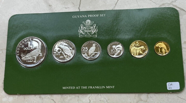 Read more about the article 1977 Guyana 6-Coin Proof Set – No Outer Box