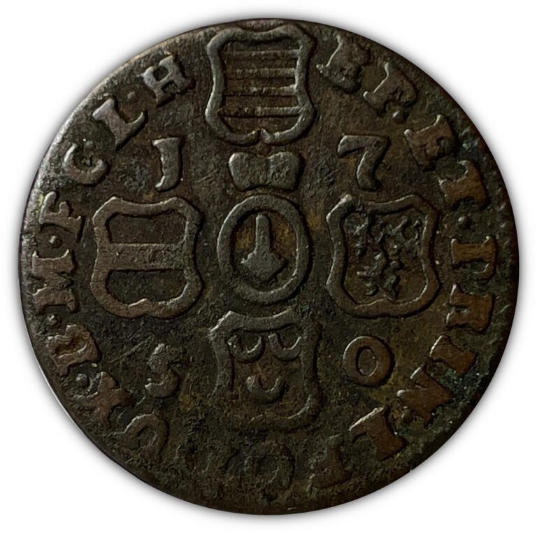 Read more about the article 1750 Liege Belgium 2 Liards Very Fine VF Coin #1208