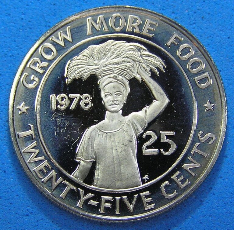 Read more about the article Liberia 25 Cents Coin 1978 Proof  FAO Grow More Food  Free S/H after 1st Item