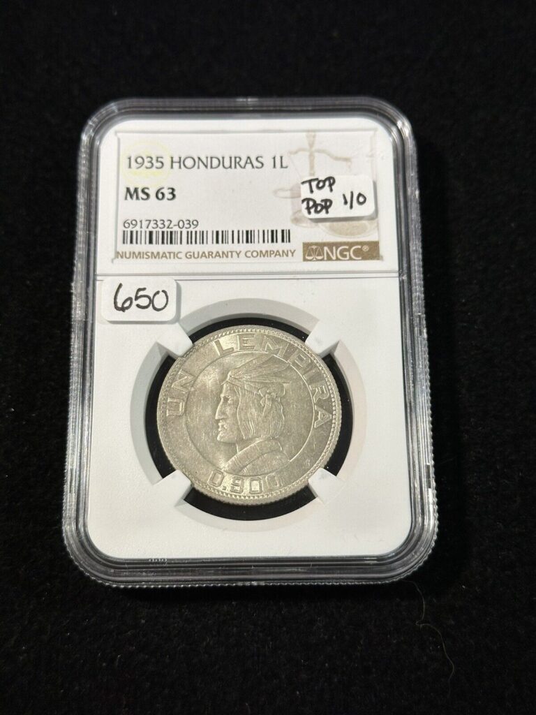 Read more about the article NGC MS63 *Top Pop* Honduras 1 Lempira 1935