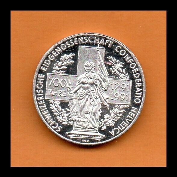 Read more about the article Switzerland Coin 1 oz Silver .999 1991 700 years of the Swiss Confederation