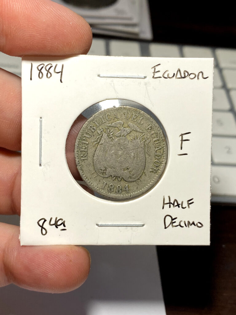 Read more about the article 1884 Ecuador 1/2 Decimo