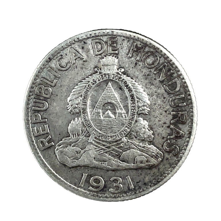 Read more about the article HONDURAS – 1931 UN LEMPIRA  Lencas Leader  0.900 SILVER COIN #2 AU. KM#75