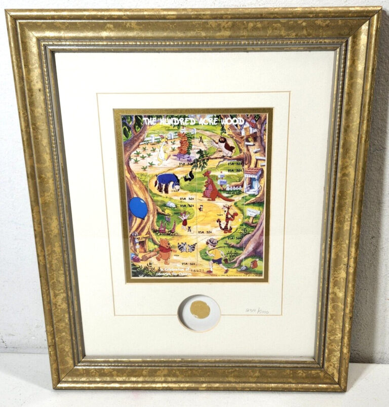 Read more about the article 1998 Winnie The Pooh Micronesia 8 Stamps Framed Numbered 2319/5000 Missing Coin