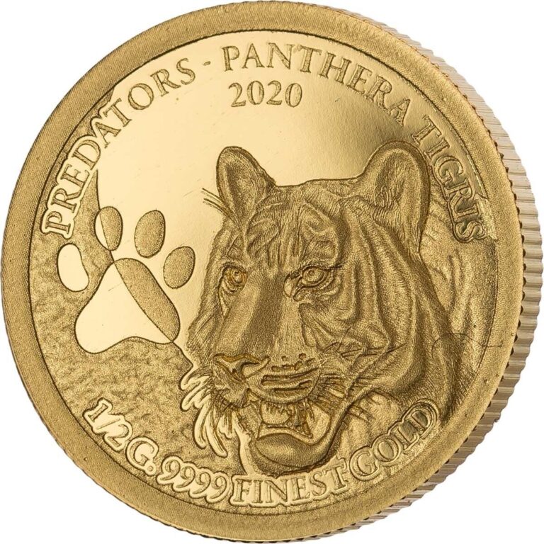 Read more about the article 2020 Senegal Gold Proof Coin Tiger Big Cat Predators Fauna Wildlife WWF RARE