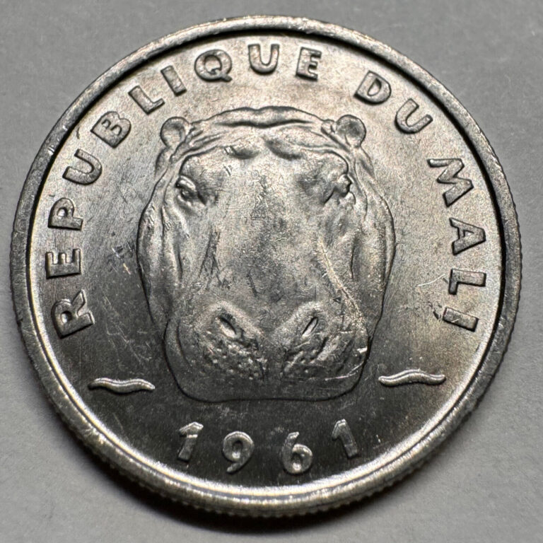 Read more about the article 1961 Mali 5 Francs – Beautiful Coin – Lot #A200-67