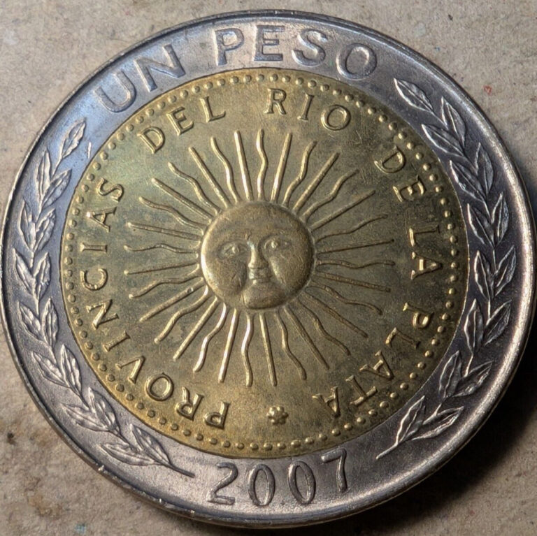 Read more about the article Argentina 1 peso 2007 bi-metallic coin