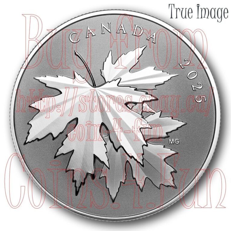 Read more about the article 2025 – Gleaming Maple Leaves – $10 Pure Silver Proof Multifaceted Coin – Canada