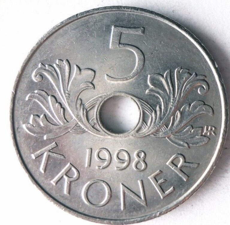 Read more about the article 1998 NORWAY 5 KRONER – High Grade Coin – FREE SHIP – Bin #999