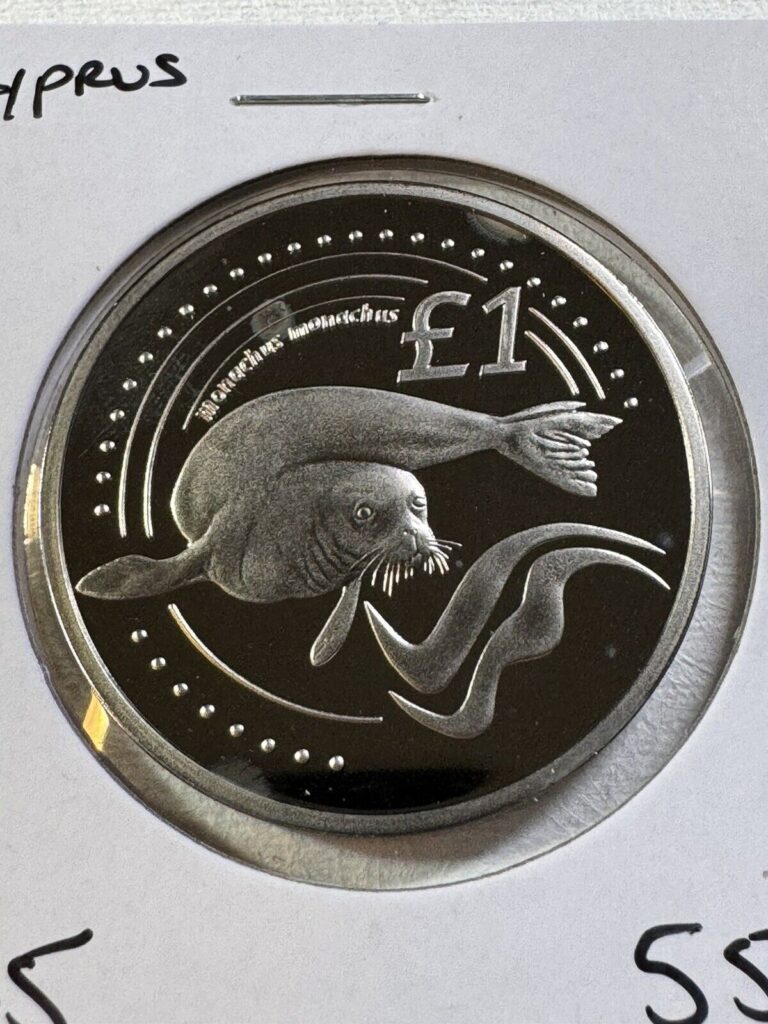 Read more about the article 2005 Cyprus 1 Pound Coin Cyprus Monk Seal Low Mintage