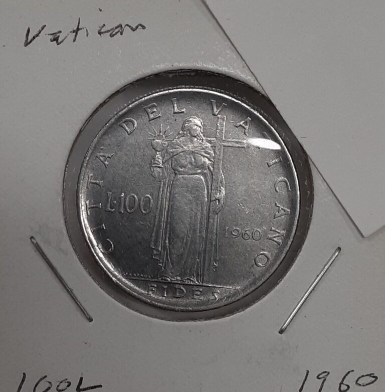 Read more about the article 1960 Vatican City 100 Lire Stainless Steel Coin of Pope John XXIII-KM#64   AU