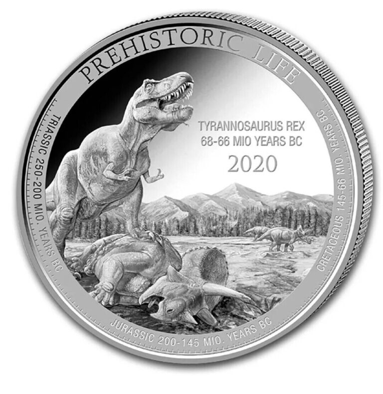 Read more about the article 2020 Democratic Rep. of Congo 1 oz Silver Tyrannosaurus Rex BU
