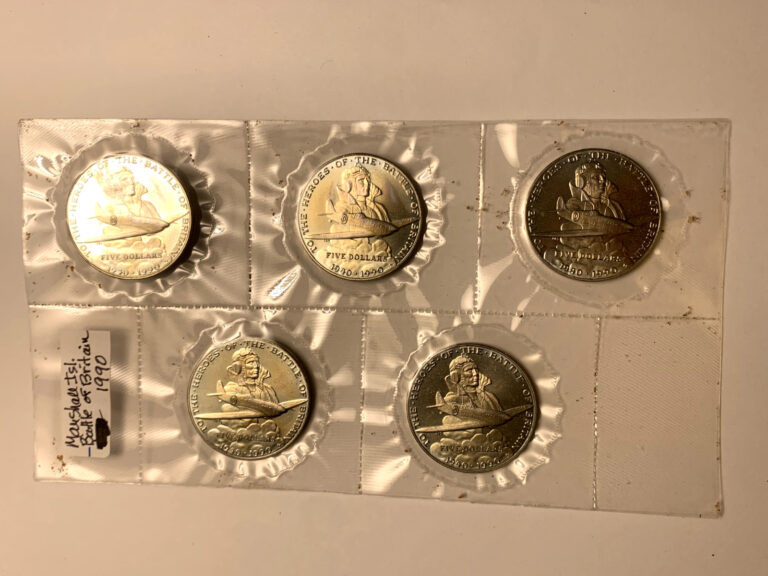 Read more about the article Marshall Islands $5 Coin Battle of Britain Commemorative 5 Coins Minted Lot of 5