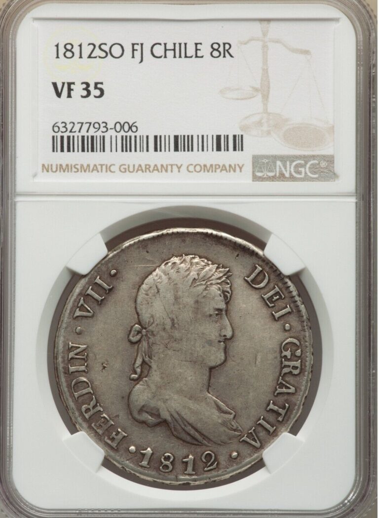 Read more about the article 1812 8 Reales Santiago Chile – NGC VF35