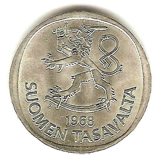 Read more about the article 1968 FINLAND SILVER Coin 1 MARKKA – UNC