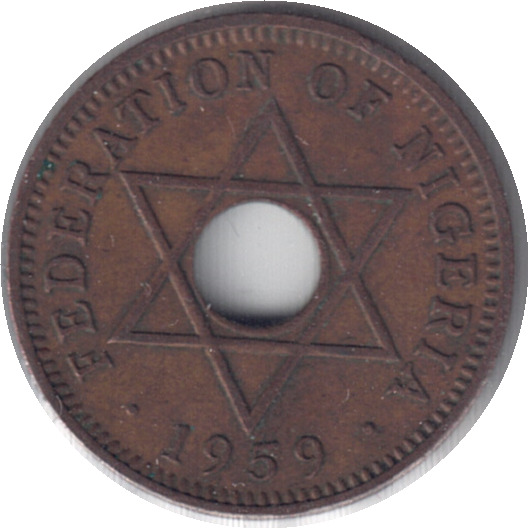 Read more about the article 1959 Nigeria ½ Penny Coin (KM# 1  Schön# 32)