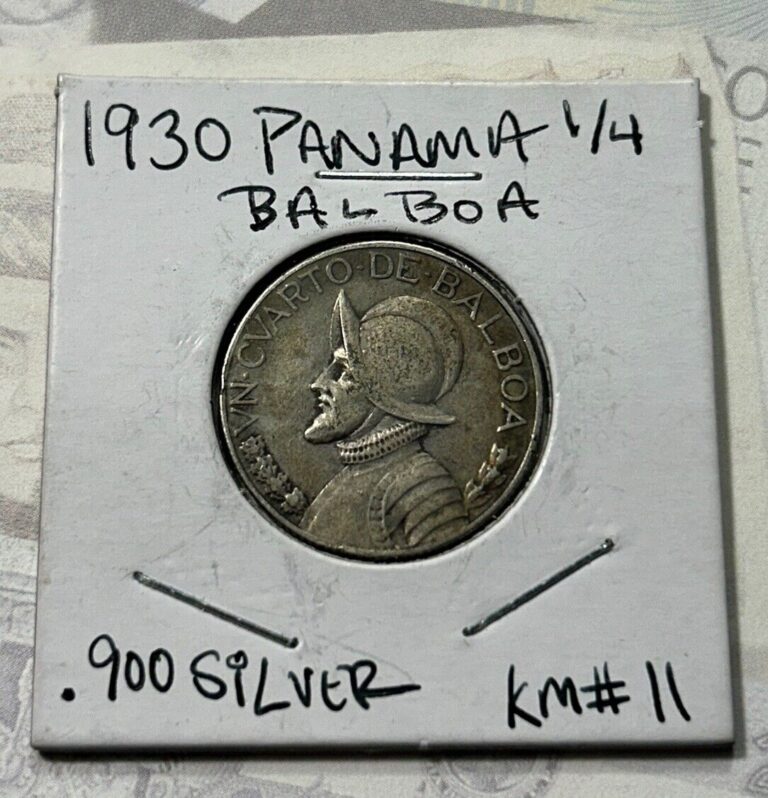 Read more about the article 1930 Panama 1/4 Balboa World .900 Silver Coin – KM11.1 First Year Issue