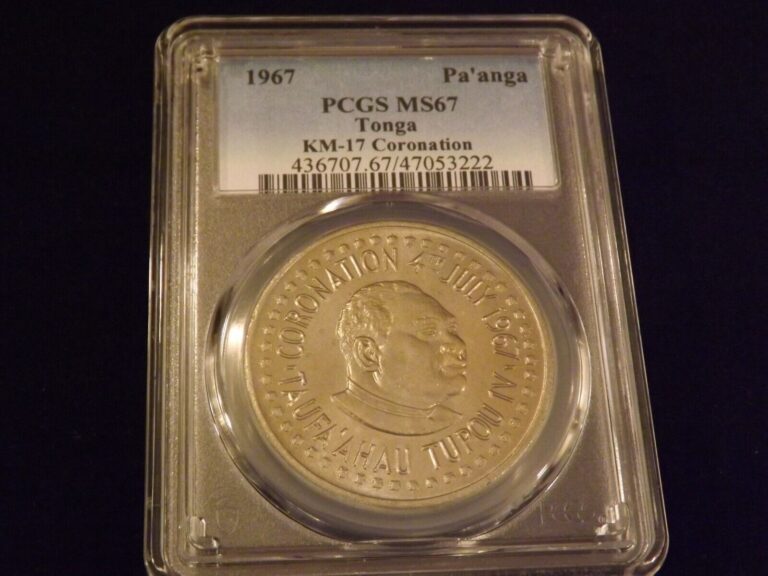 Read more about the article 1967  Pa ‘ anga               TONGA           PCGS  MS 67