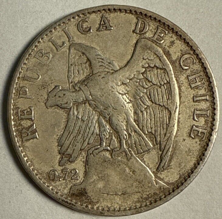 Read more about the article 1915 ~ REPUBLICA de CHILE UN PESO ~ Silver Coin