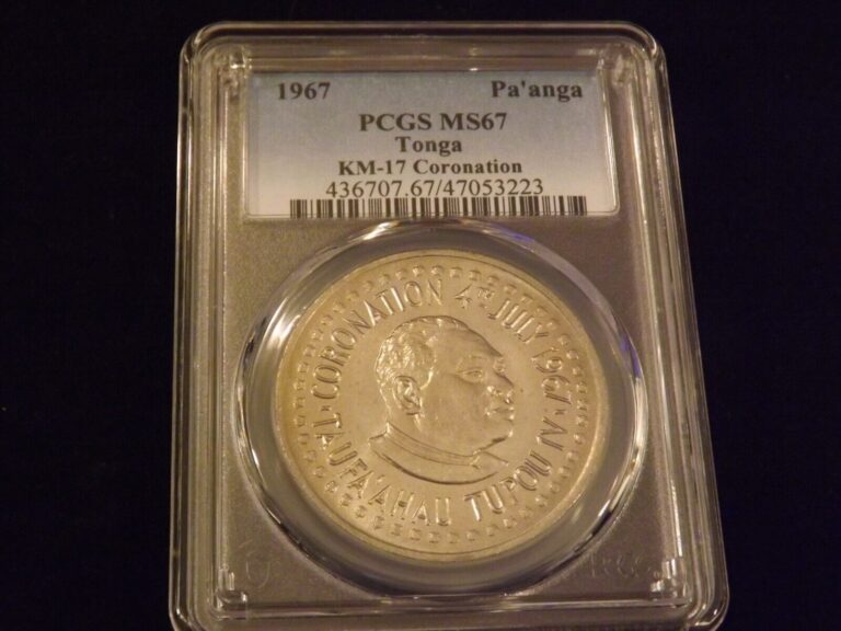 Read more about the article 1967  Pa ‘ anga               TONGA           PCGS  MS 67