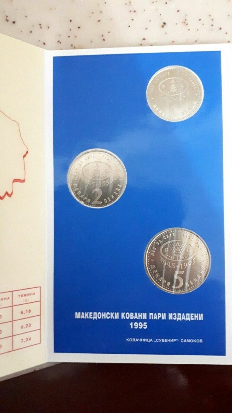 Read more about the article Macedonia set of 3 coins 1995 (1+2+5 denars) FAO UNC