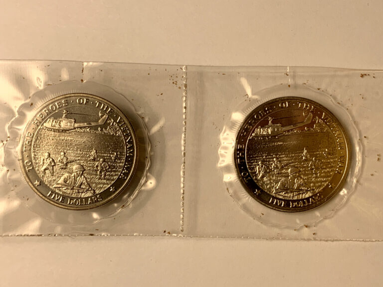 Read more about the article Two Marshall Islands Heroes Of The Vietnam War $5 Commemorative Coins 1995