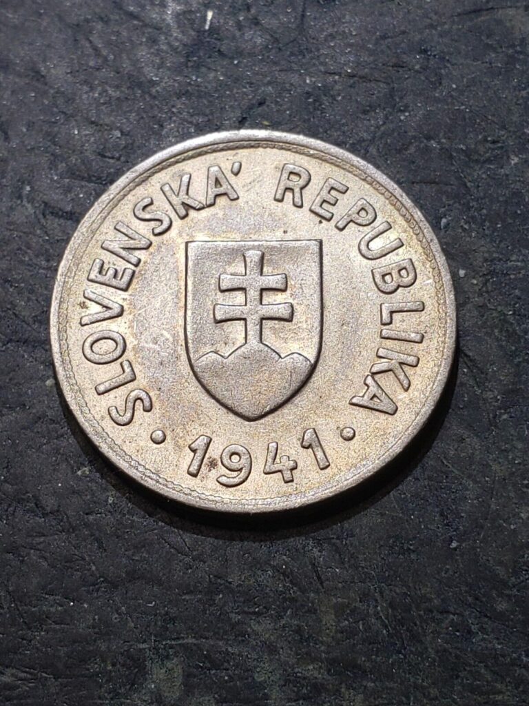 Read more about the article 1941 SLOVAKIA 50 Halierov COIN ***SCARCE HARD TO FIND COIN*** #338