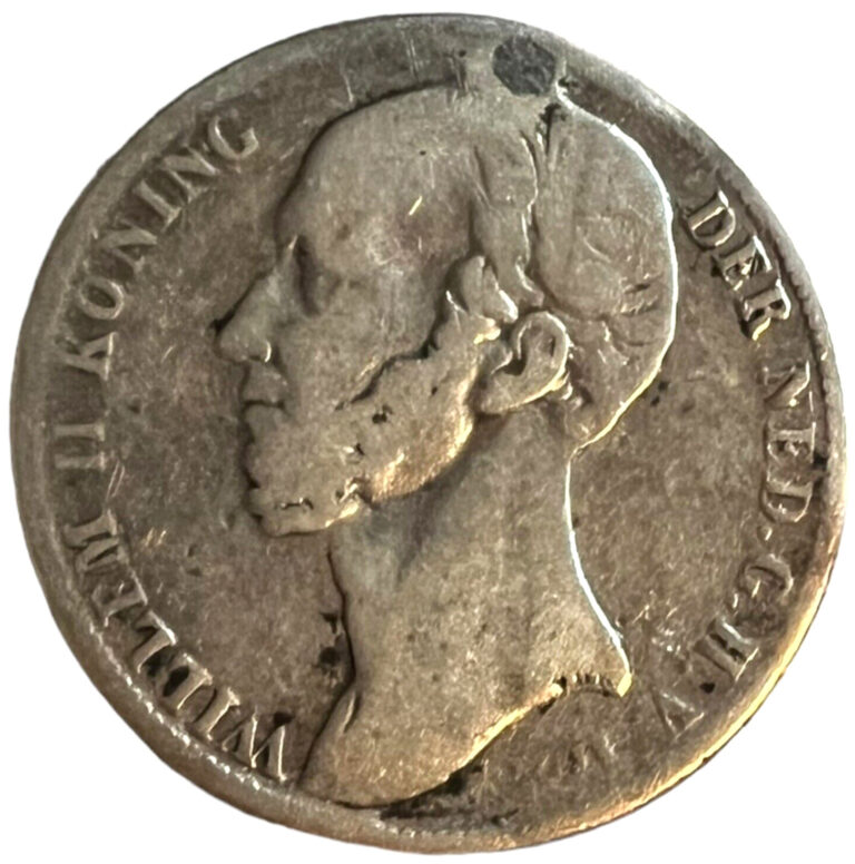 Read more about the article 1848 Netherlands 1 Gulden Coin Willem II Silver #169 “JG Coins”