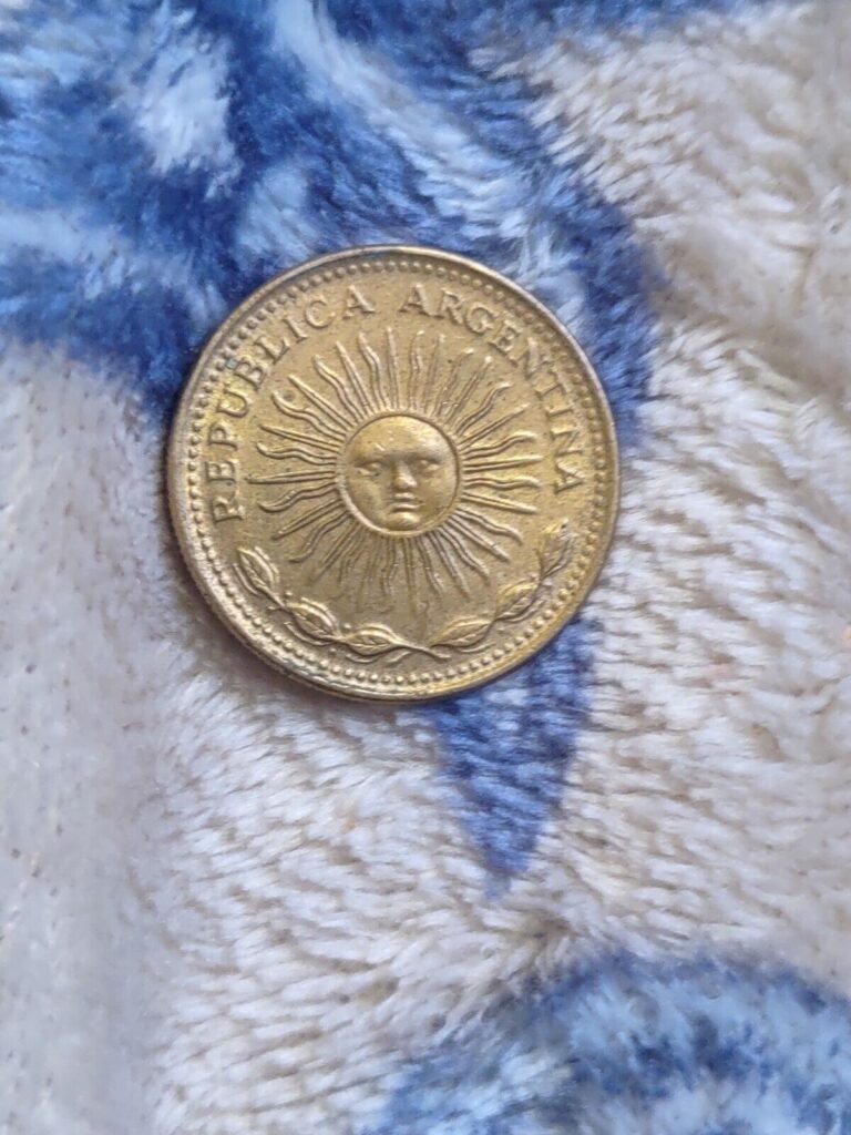 Read more about the article Argentina Coin 5 Pesos 1976 Sol de Mayo Sun N World And Foreign Currency