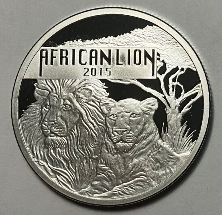 Read more about the article 2015 Burundi African Lion 5000 Francs 1 oz Silver Proof Mintage 1000