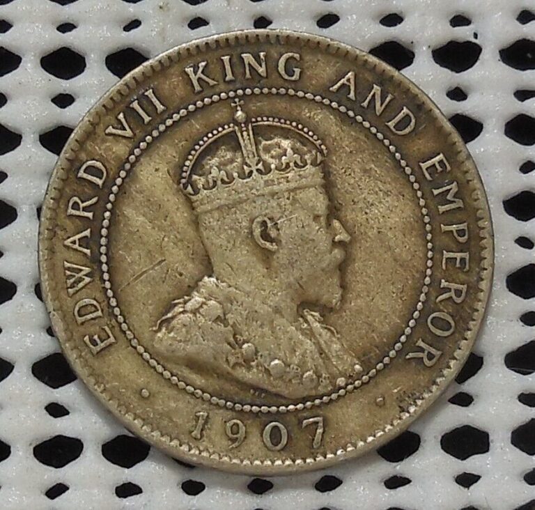 Read more about the article 1907 JAMAICA ONE PENNY COIN KING EDWARD VII MINTAGE 108 000