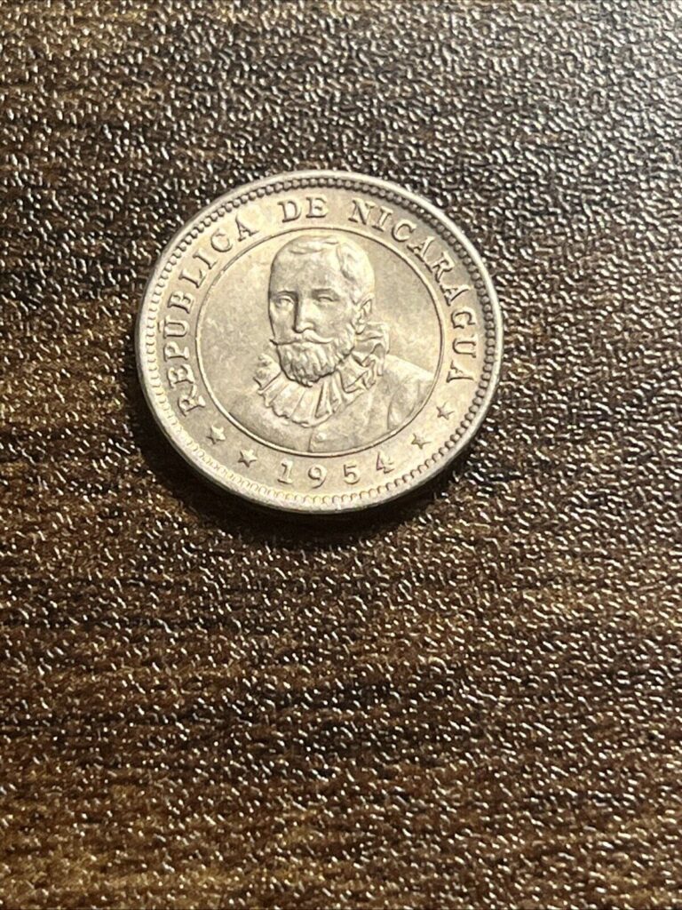 Read more about the article 1954 Nicaragua 5 Five Centavos Actual Coin TK8854*