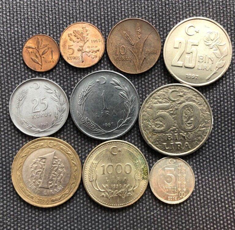 Read more about the article Turkey 🇹🇷 🦃 Lot Of 10  World Foreign Coins