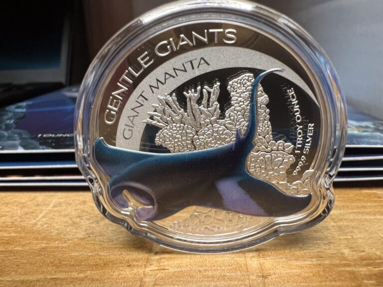 Read more about the article 2023 $2 Solomon Islands Giant Manta Ray Gentle Giants Series 1 oz Silver Coin