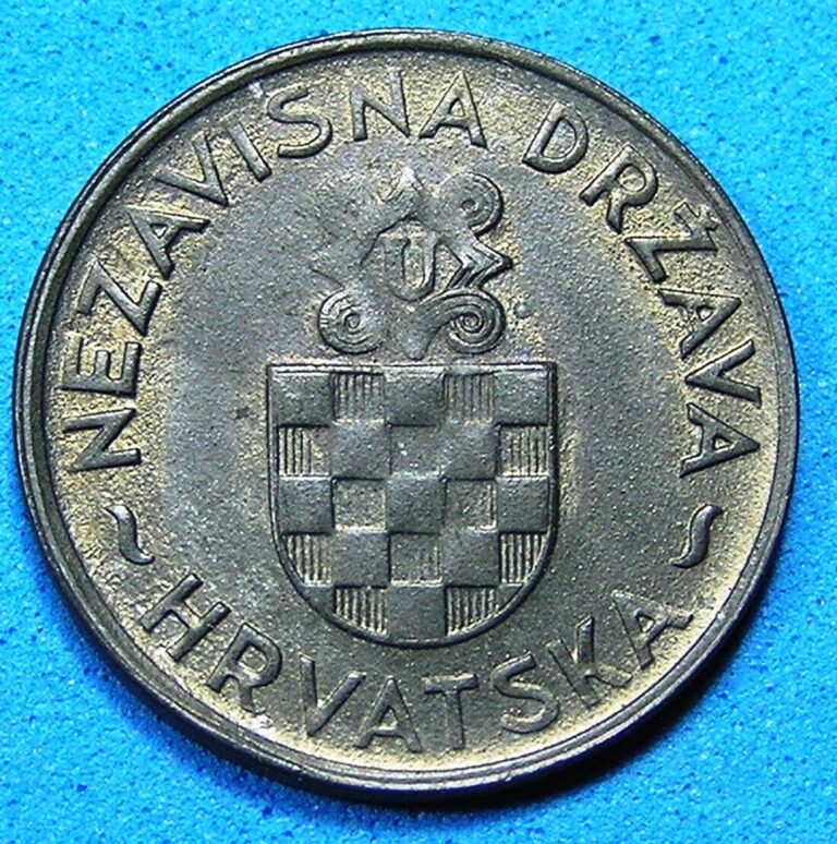 Read more about the article Croatia 2 Kune Zinc Coin 1941 High Grade  WWII Era KM-2  Combined S/H