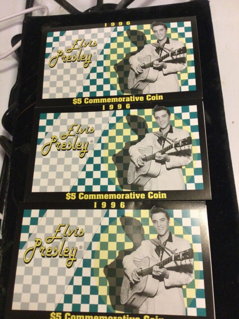 Read more about the article Marshall Islands Elvis Presley 5 Dollar 1996 Coin lot of 3 free shipping