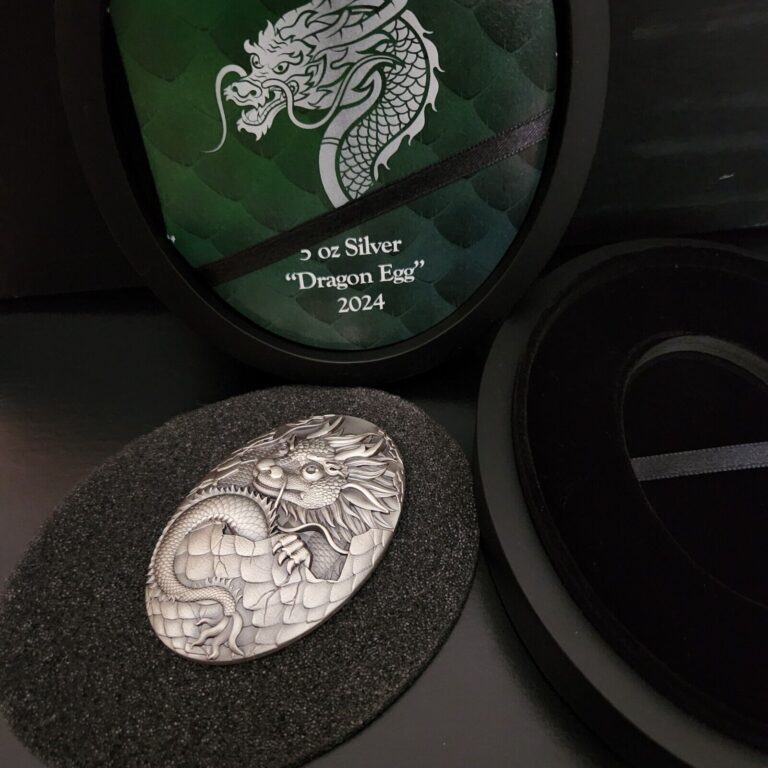 Read more about the article 2024 The Year of the Dragon Djibouti  250 Fr. 5 oz silver coin