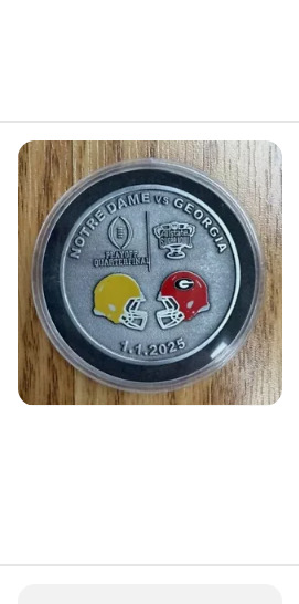 Read more about the article 2025 Notre Dame Fighting Irish Vs Georgia  Allstate Sugar Bowl Playoff Coin New