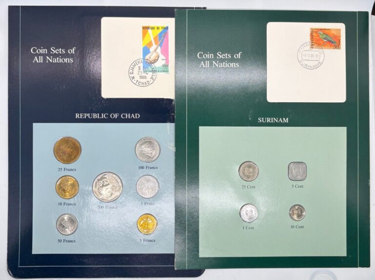 Read more about the article 2 Coin Sets of All Nations – Republic of Chad and Surinam